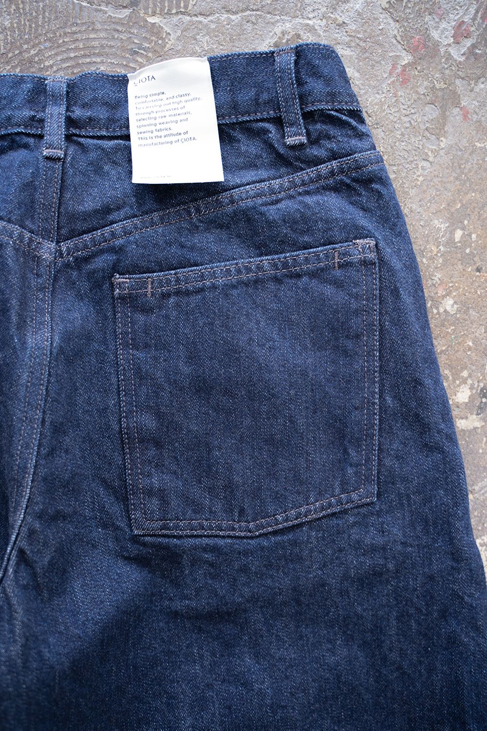 【ラスト1点】【22AW】インディゴスビンコットン13.5ozバギーデニム(NAVY ONE WASH)