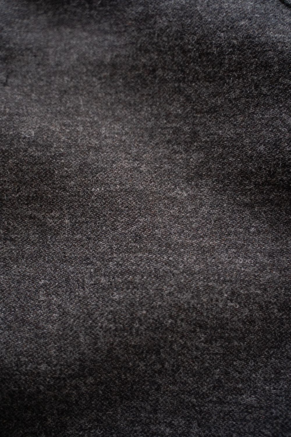 【25AW】ウール×ナイロンステンカラーコート(BROWN CHARCOAL)