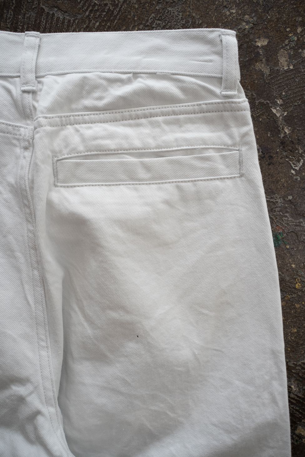 【26SS】11.5ozデニムディープタックパンツ(ASH WHITE)