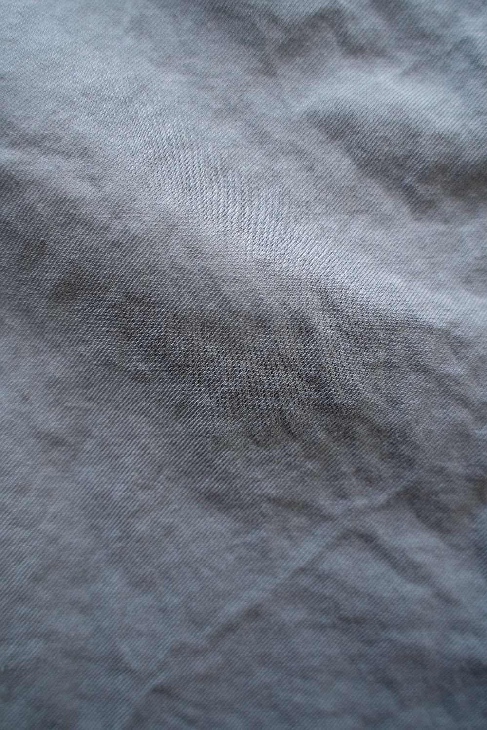 【ラスト1点】【23SS】シルク混両胸ポケットバンドカラーシャツ(BLUE GRAY)