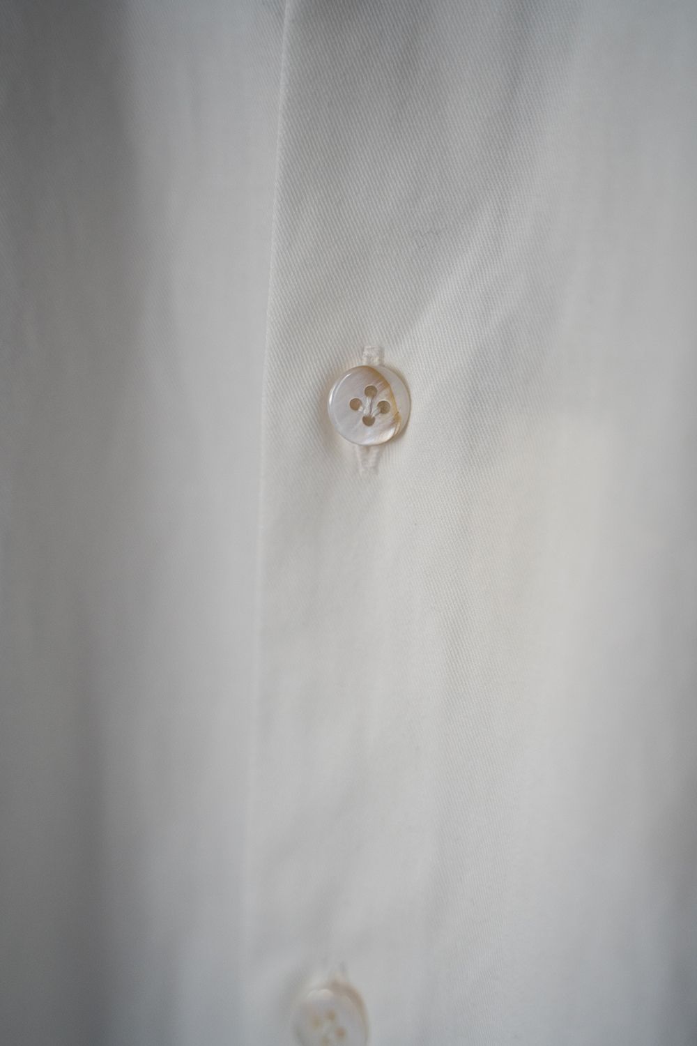 【ラスト1点】【25AW】Cotton×Linen Windsor Wide Collar Shirt(OYSTER WHITE)