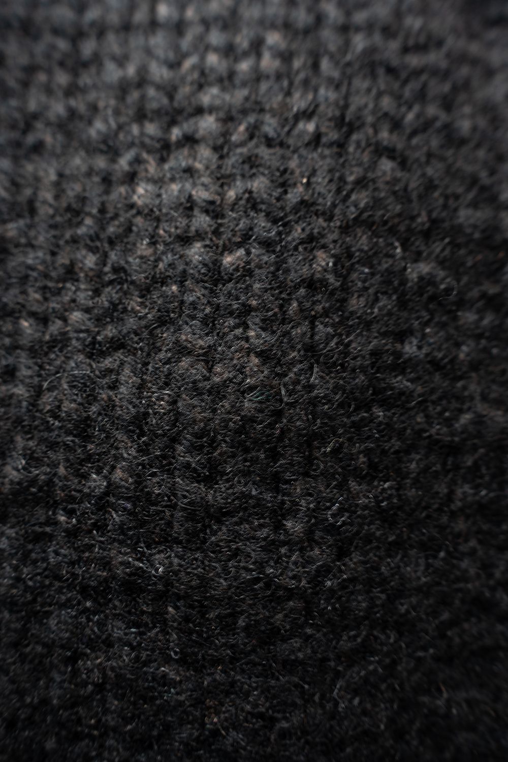 【ラスト1点】yak/lambs multi ply HAND KNITTING cowichan sweater(BLACK)
