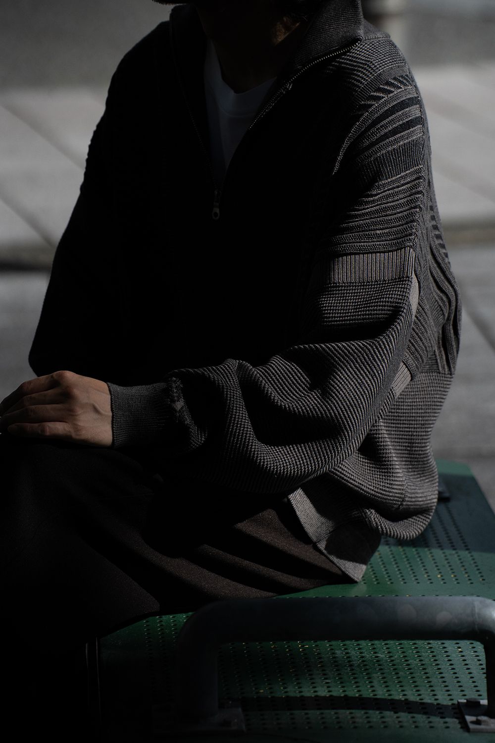 【ラスト1点】【25AW】Fuyushigure Half Zip Knit(BLACK)