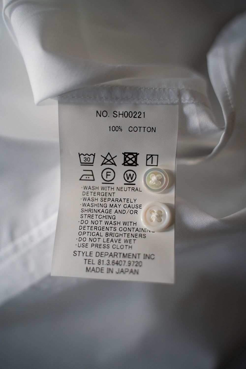 【25AW】ブロードレギュラーカラーシャツ(WHITE)