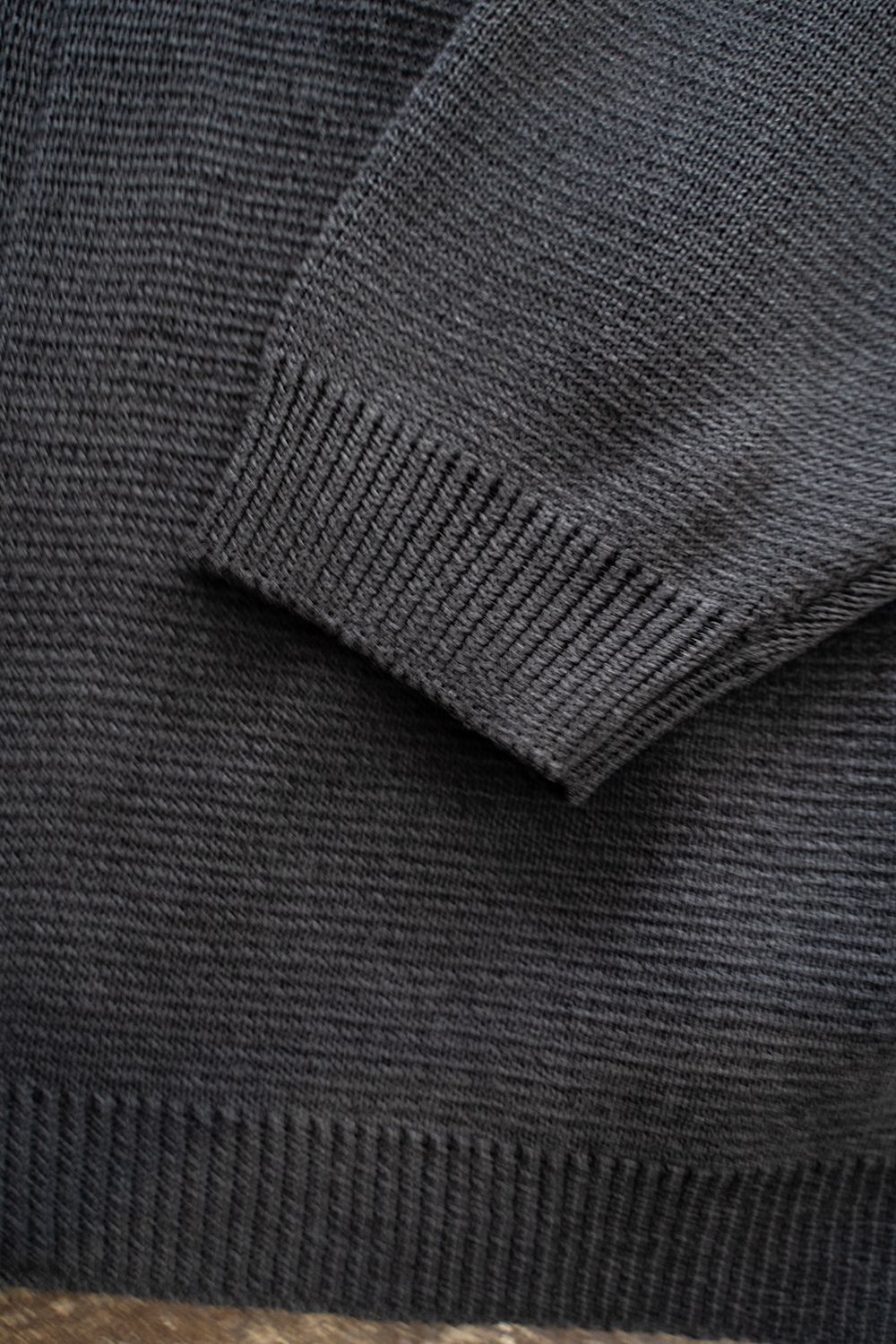 【ラスト1点】【25SS】ポリエステル×和紙ニットジップカーディガン(INK BLACK)