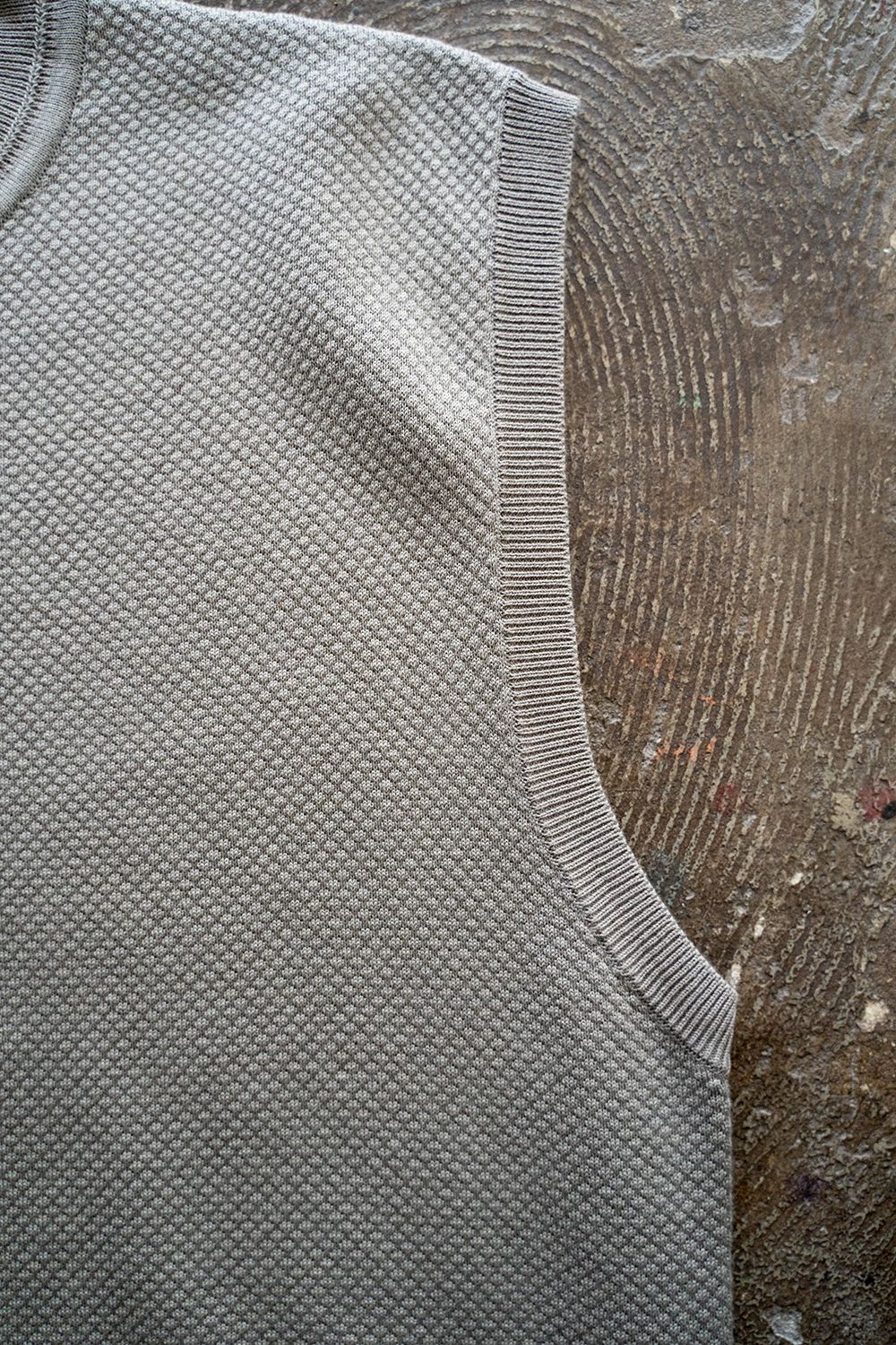 【ラスト1点】【22SS】コットン×シルクニットベスト(GRAY)