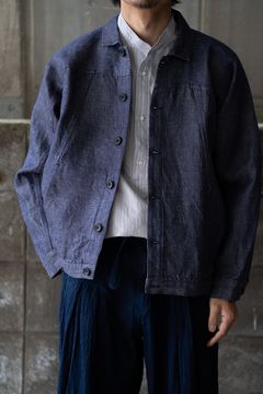 【ラスト1点】大麻デニムジャケット(紺)