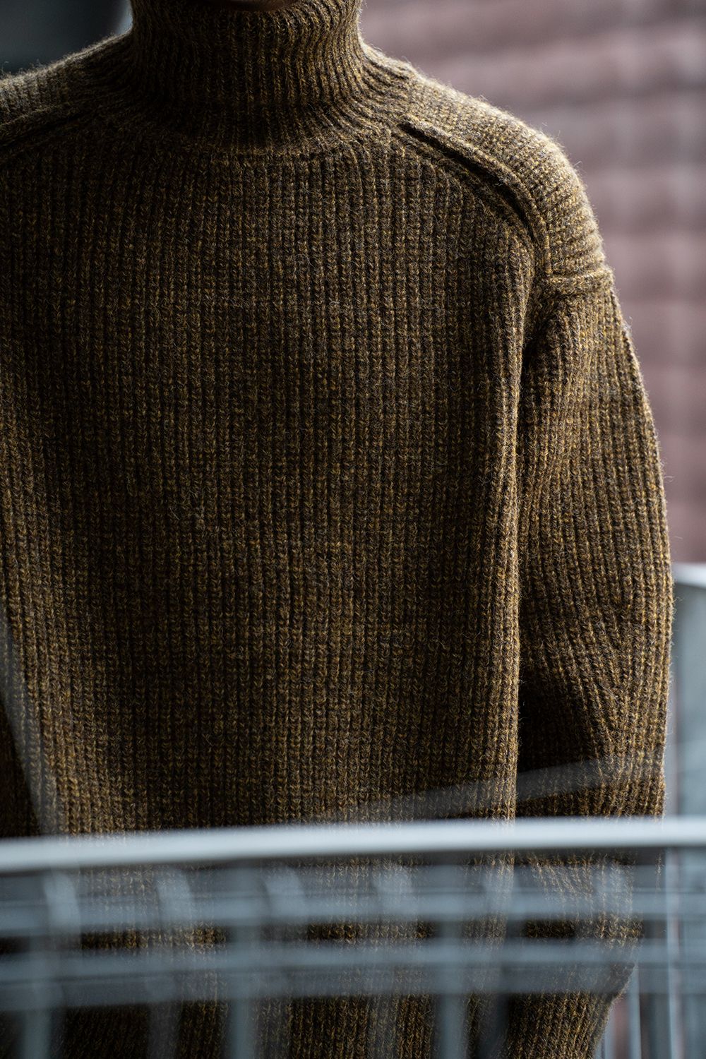 slopeslow - 【ラスト1点】brushed yak/Shetland wool turtle neck 