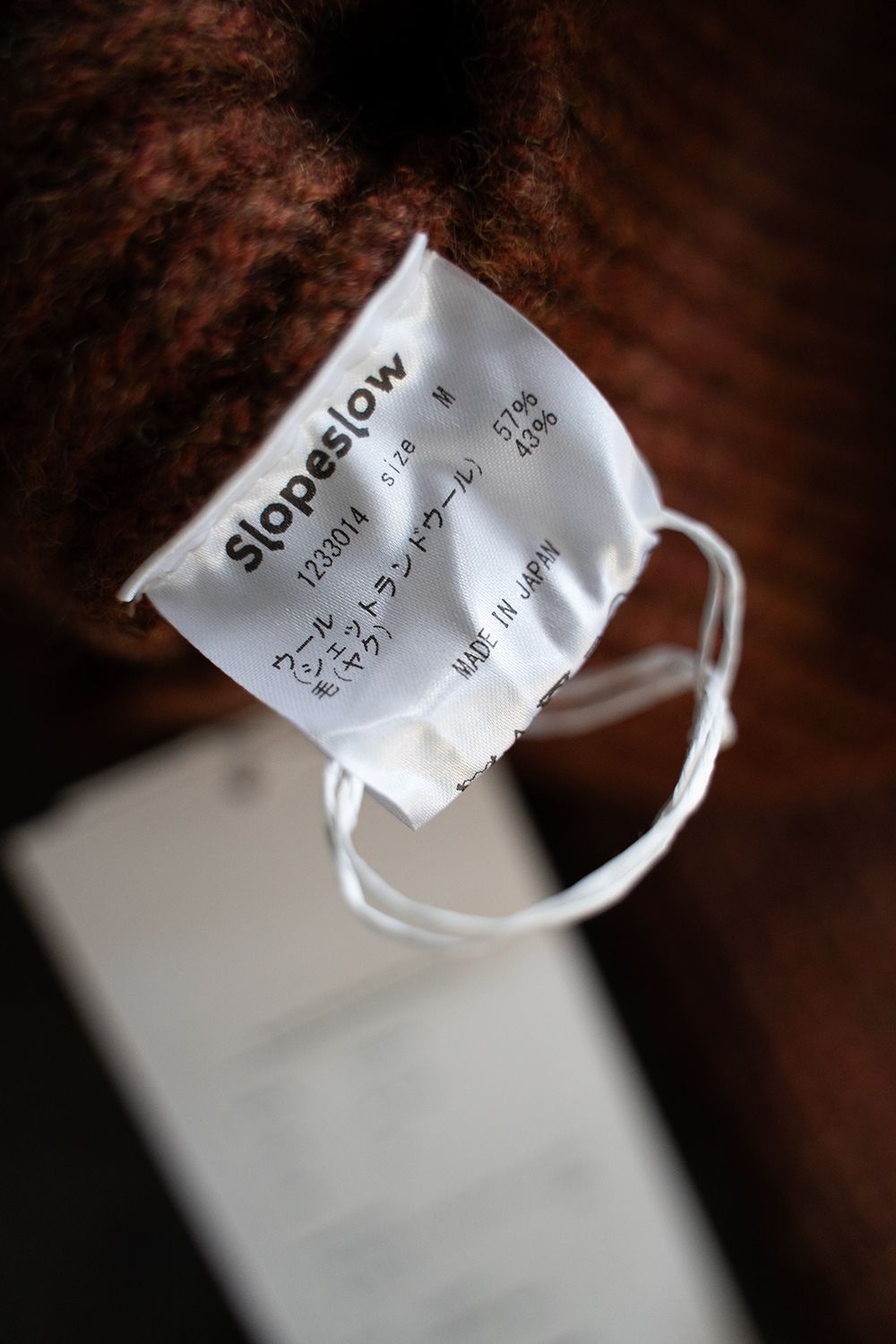 【ラスト1点】brushed yak/Shetland wool turtle neck sweater(BRICK)