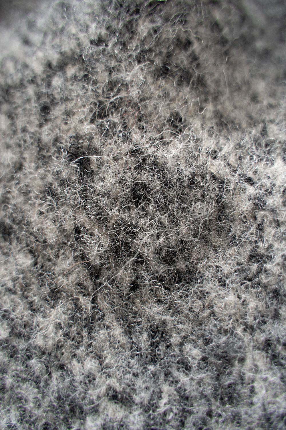 【ラスト1点】brushed yak/Shetland wool hoodie balaclava(BLACK MIX)