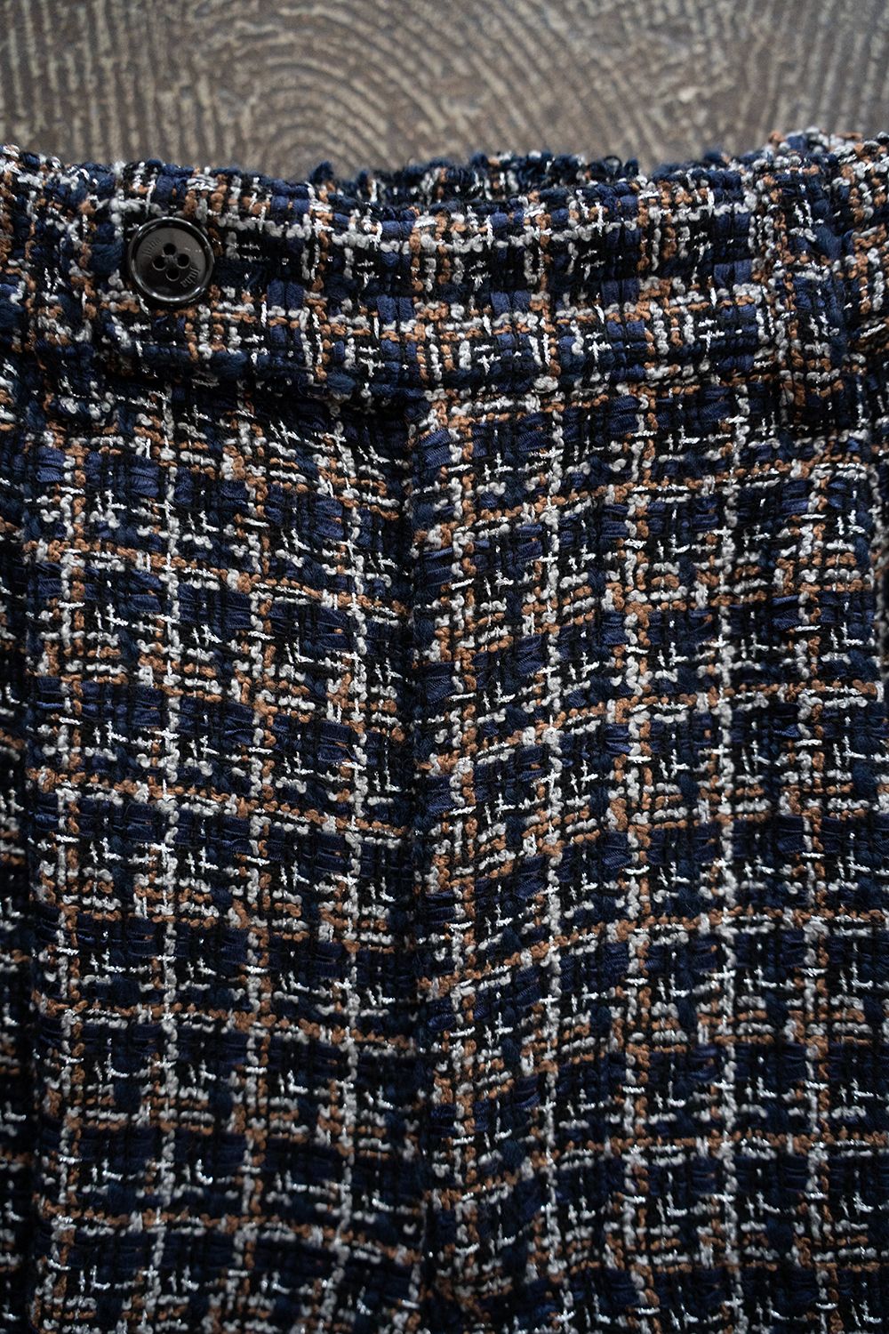 【26SS】2Tuck Wide Summer Tweed Pants/2タックワイドサマーツイードパンツ(ネイビー)