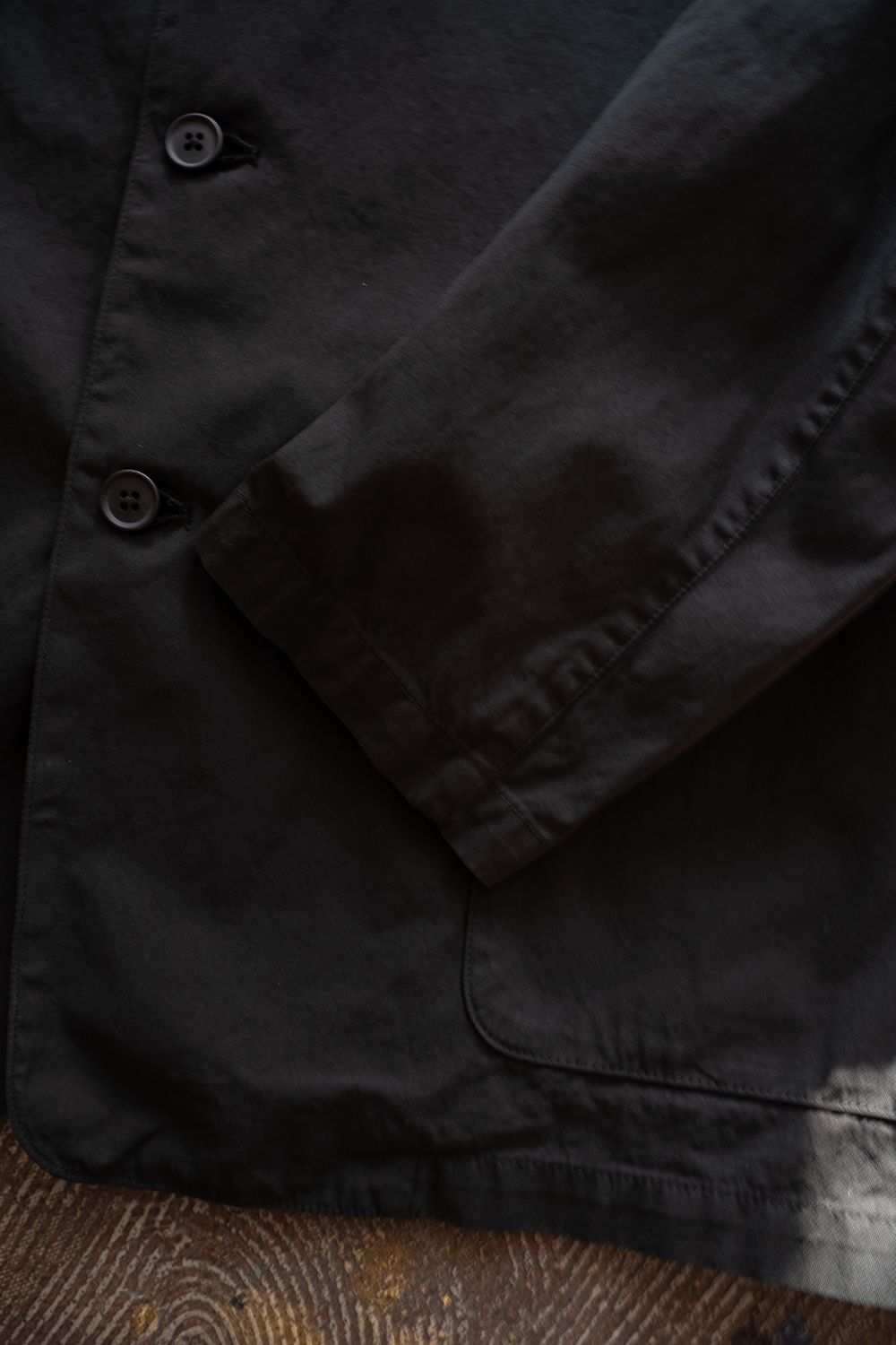 【ラスト1点】【26SS】ガーメントダイ3Bジャケット(INK BLACK)