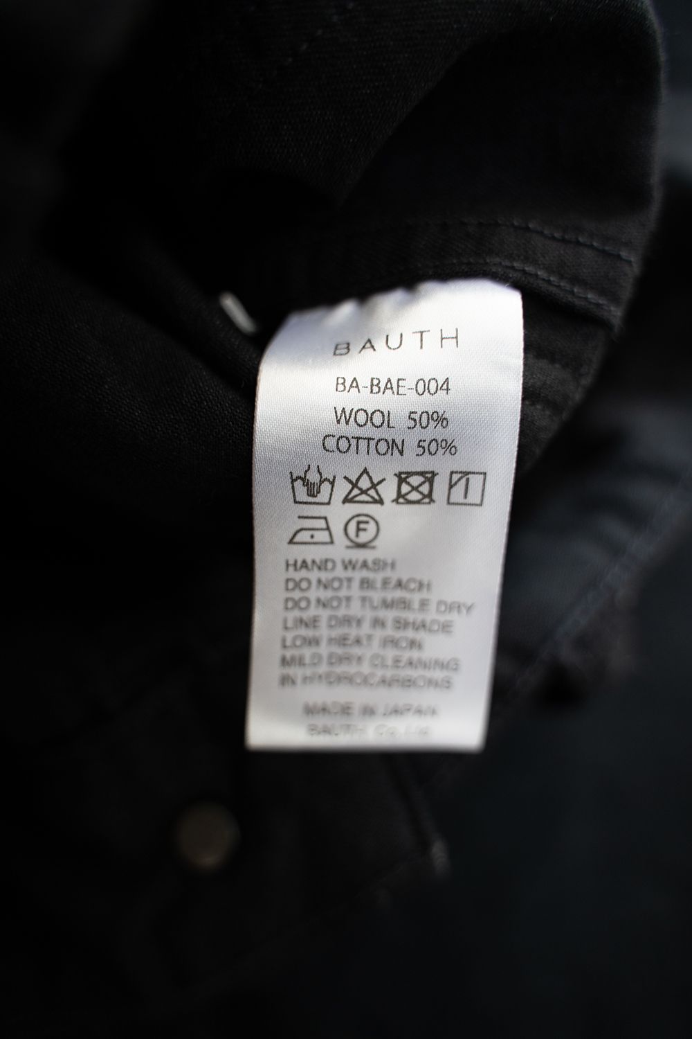 【25AW】Wool Cotton Work Pants(BLACK)