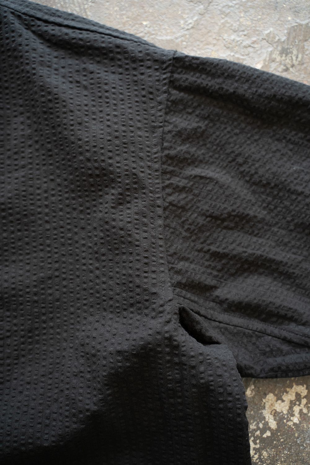 【25SS】"week s/s"pajama【セットアップ】(seersucker BLACK)