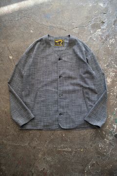 【ラスト1点】【25SS】Summer Tweed No-Collar JK/サマーツイードノーカラージャケット(GRAY)