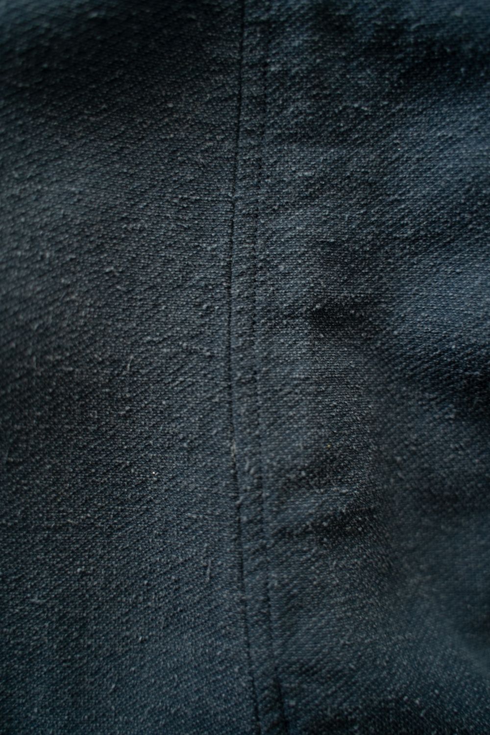 【ラスト1点】【25AW】Silk Nep Kersey Band Collar Bosom Shirt(IRON BLUE)