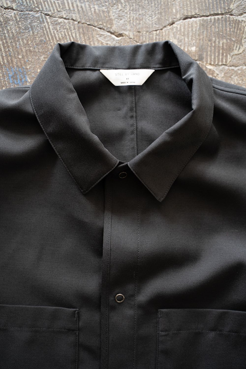 【25AW】モヘア混シャツジャケット(INK BLACK)