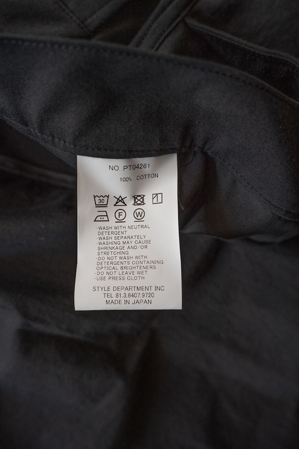 【26SS】コットンモールスキンカーゴパンツ(INK BLACK)