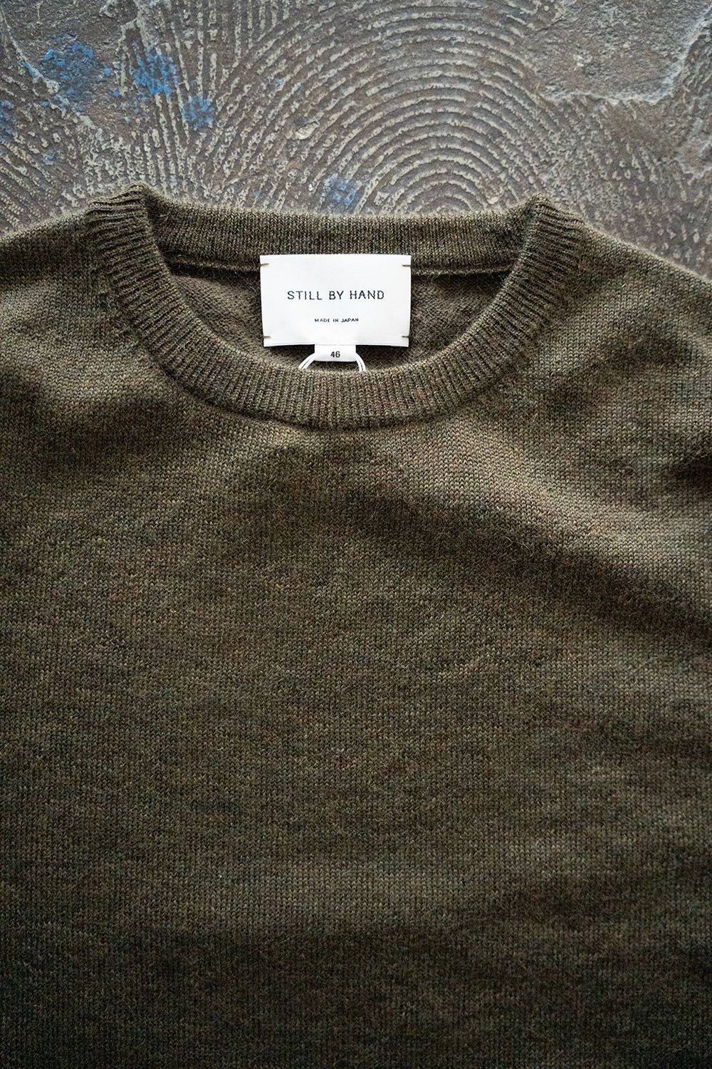 【25AW】エクストラキッドモヘア12Gニット(OLIVE)