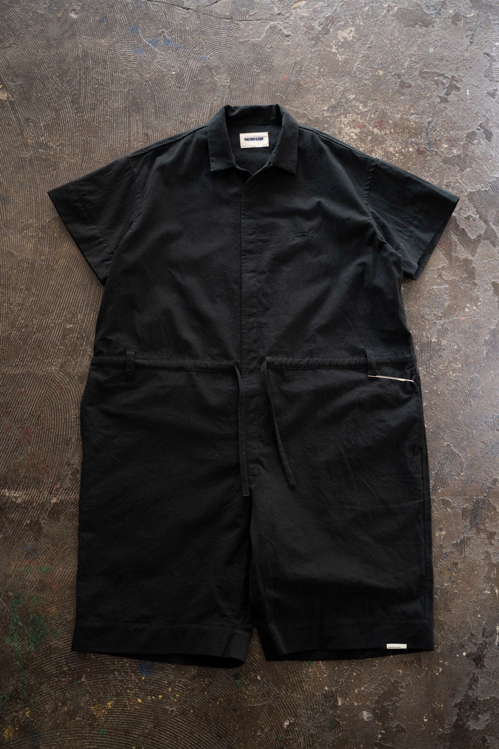【26SS】"joint(short)"pajama【オールインワン】(washed light cotton BLACK)