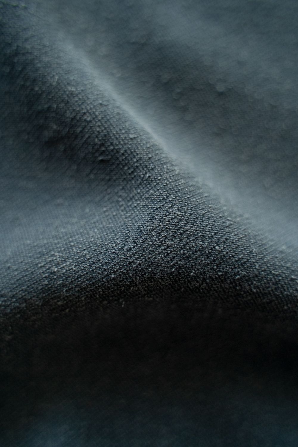【ラスト1点】【25AW】Silk Nep Kersey Band Collar Bosom Shirt(IRON BLUE)