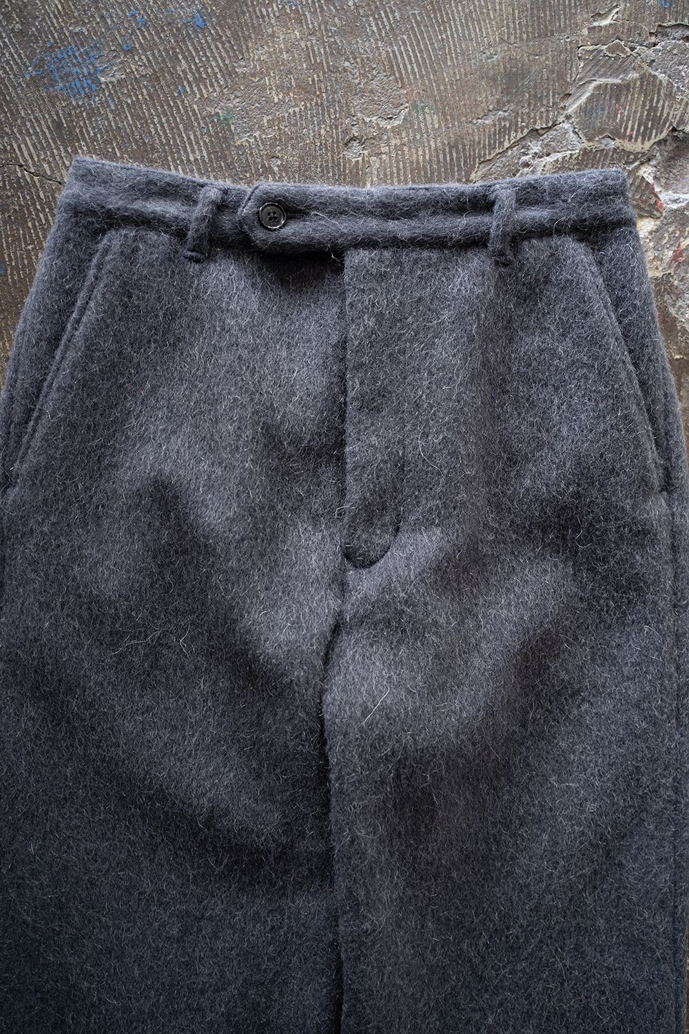 【25AW】Mohair Shaggy Tapered Pants/モヘアシャギーテーパードパンツ(CHARCOAL)