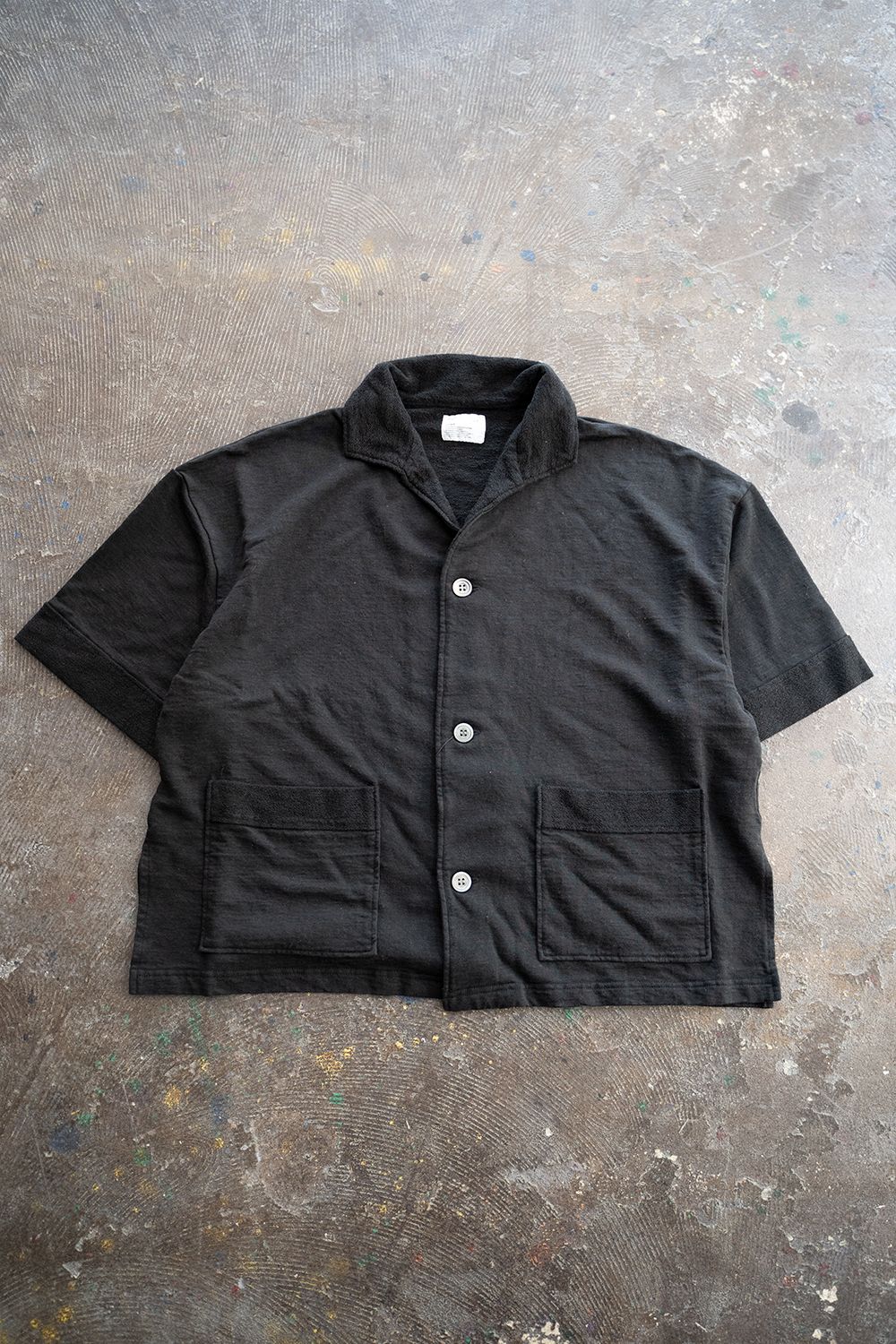 【ラスト1点】Beach Shirt/リネンパイルビーチシャツ(BLACK)
