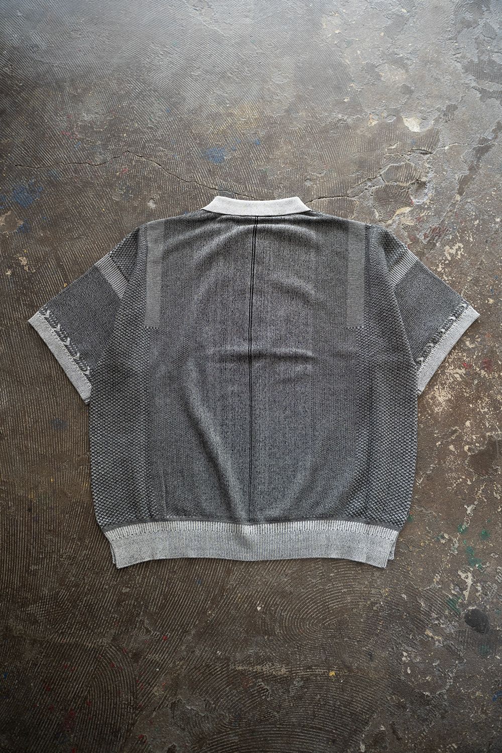 【ラスト1点】【25SS】Umiiro Knit Polo(MIX GRAY)