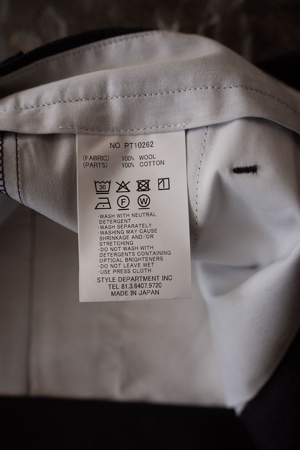 【26SS】Super120'sウールハーフパンツ(CHARCOAL)