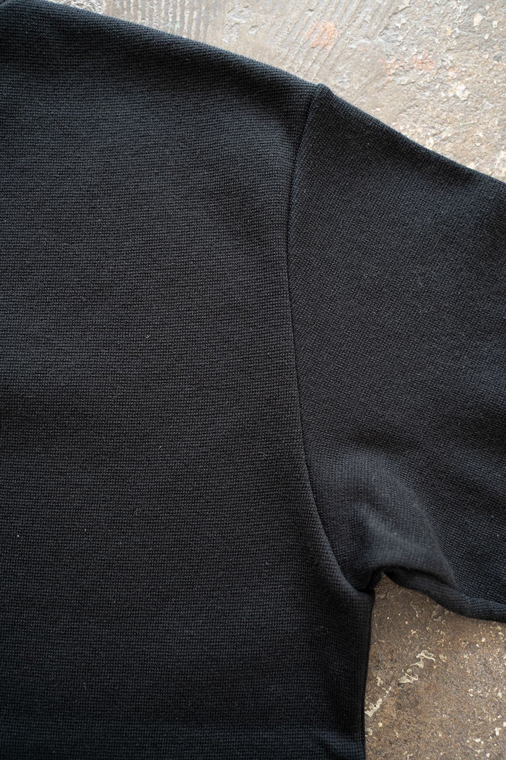 【ラスト1点】【22SS】コットンリネンシルク半袖ニットTee(BLACK)