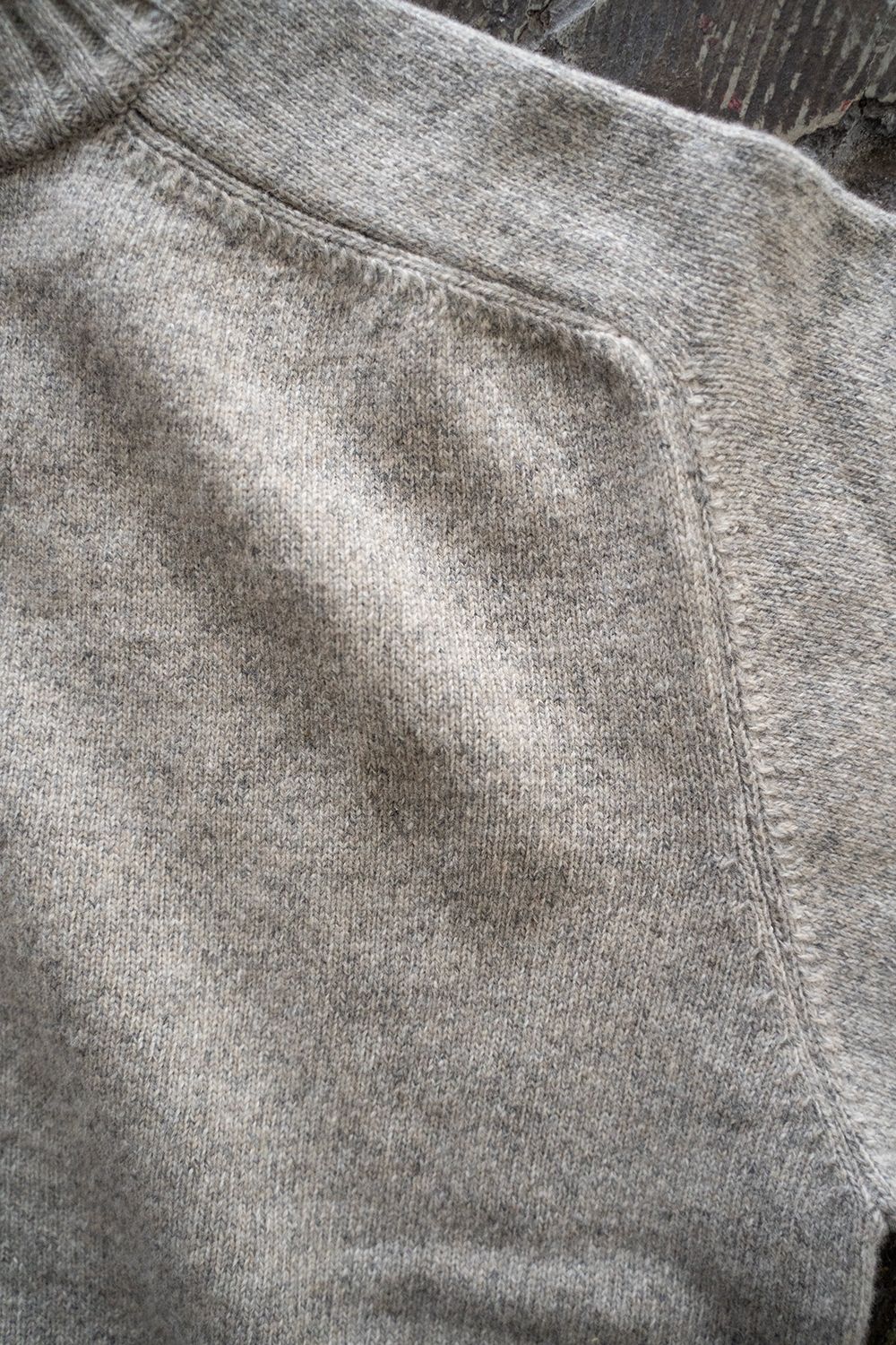 【ラスト1点】【22AW】7Gラムウールモックネックニット(GRAY)