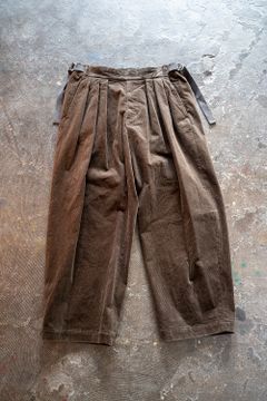 【ラスト1点】Hakama Akane Corduroy Pants/ハカマアカネコーデュロイパンツ(BROWN)