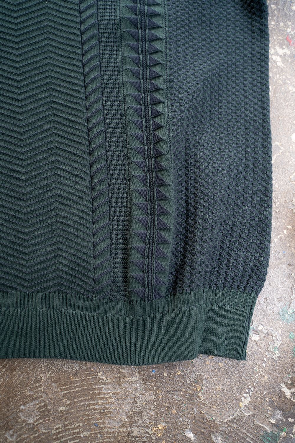 2021人気No.1の YASHIKI 18ss Yoshizu Knit GREEN コットンニット