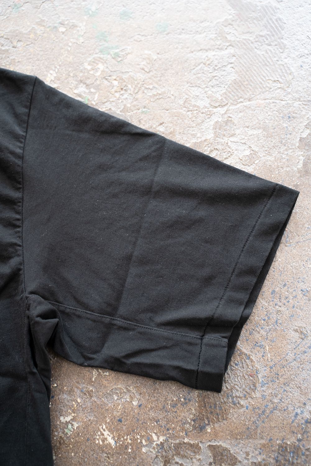 【ラスト1点】Back Shirt Tee/強撚天竺Tシャツ(BLACK)