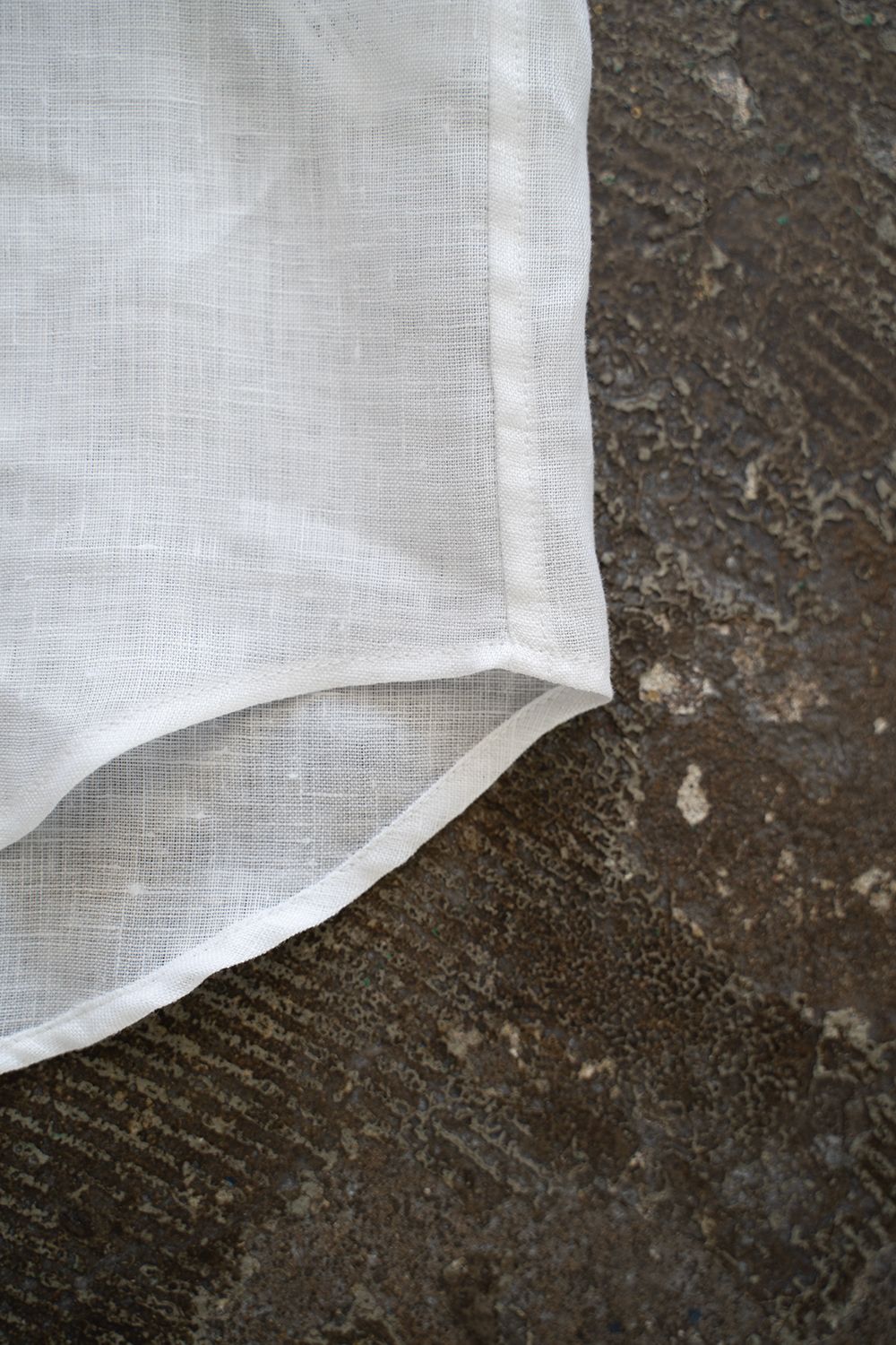 【ラスト1点】【23SS】半袖リネンレギュラーカラーシャツ(WHITE)