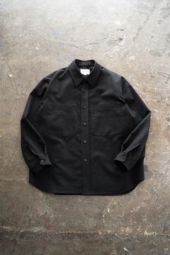 【ラスト1点】【25AW】フェイクスウェードシャツブルゾン(INK BLACK)