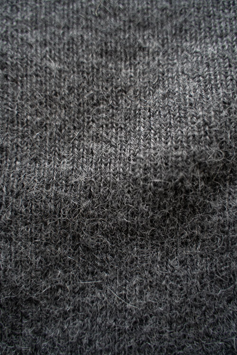 【24AW】アルパカ片畦編みカーディガン(GRAY)