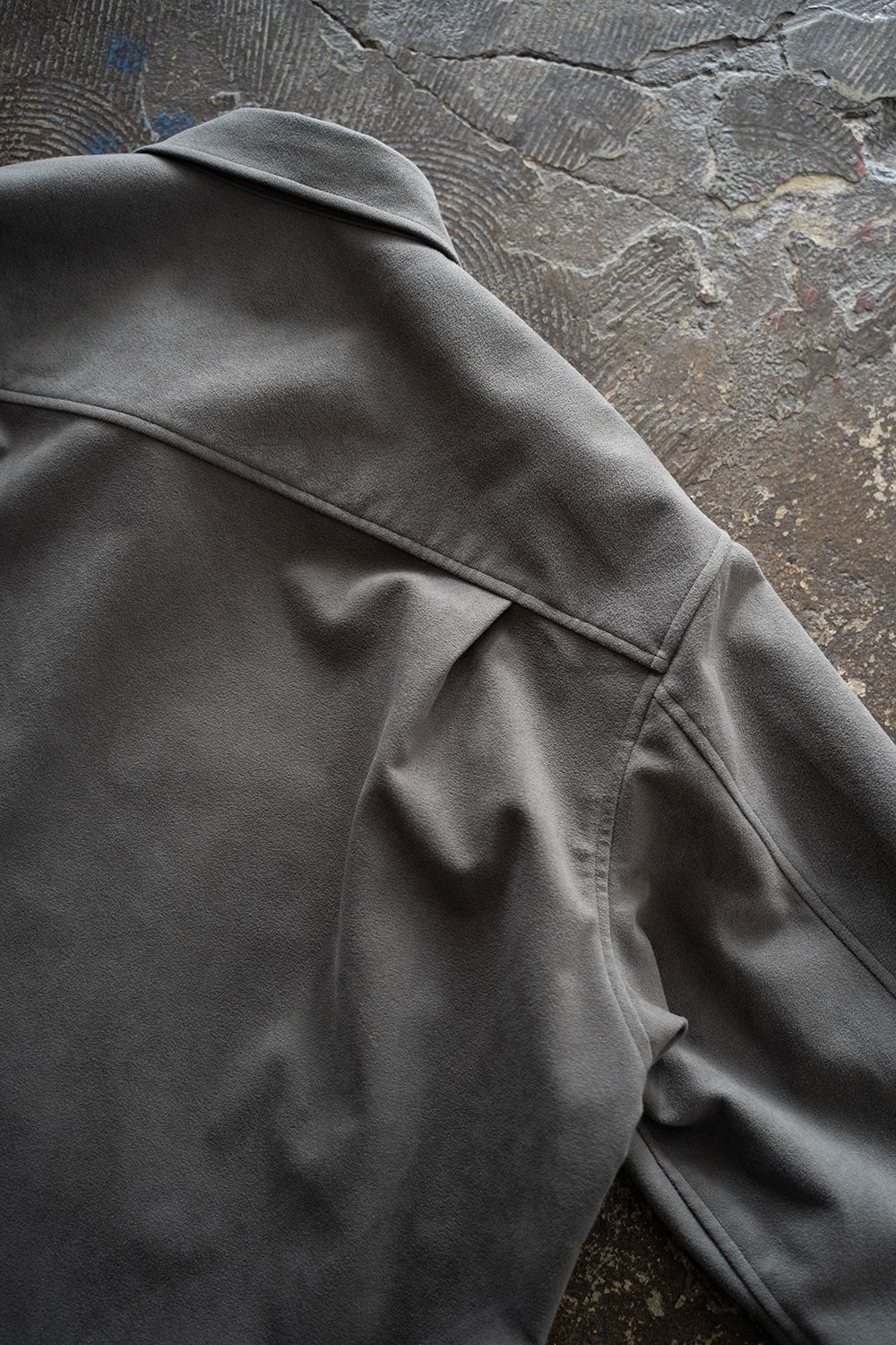 【25AW】フェイクスウェードシャツブルゾン(GREY)