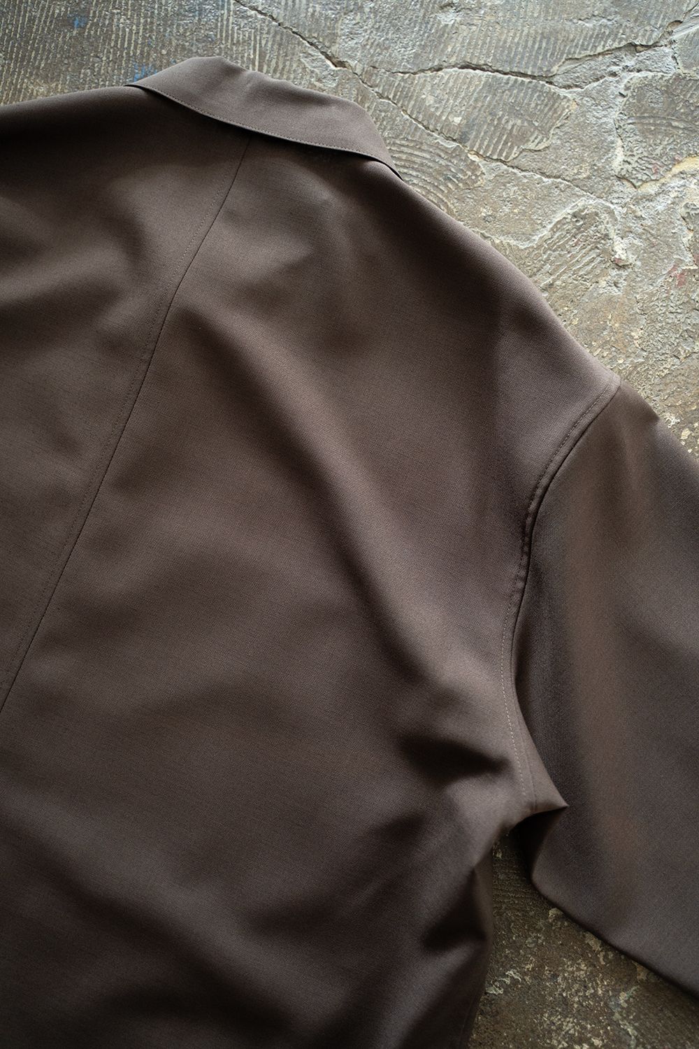 【25AW】モヘア混シャツジャケット(DARK BROWN)