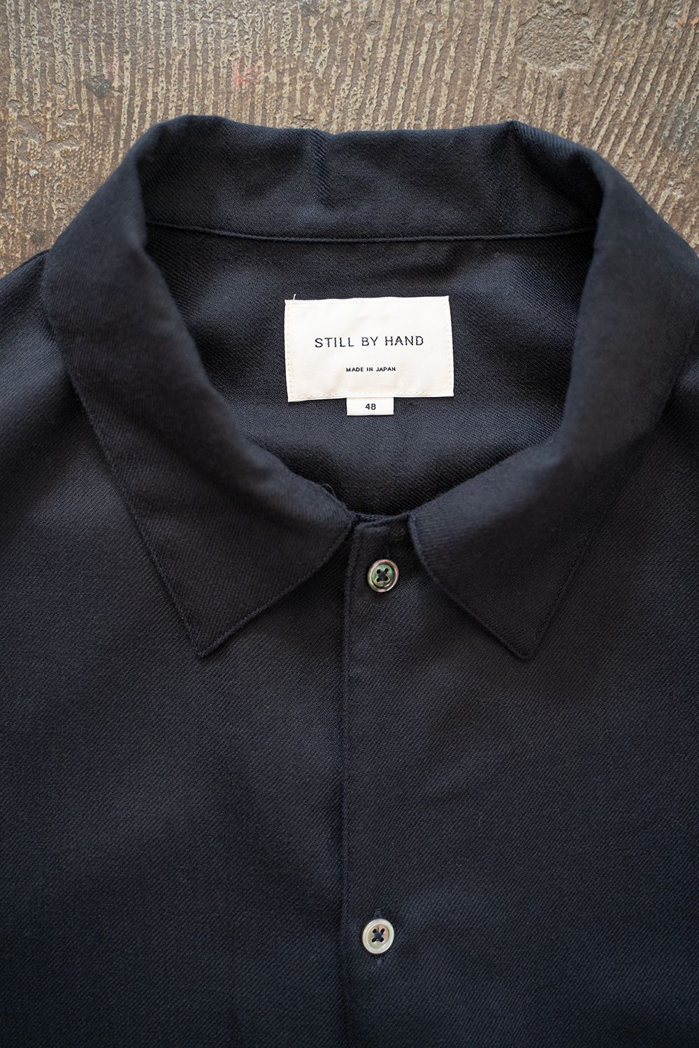 【ラスト1点】【24AW】Super120'sウールシャツ(DARK NAVY)
