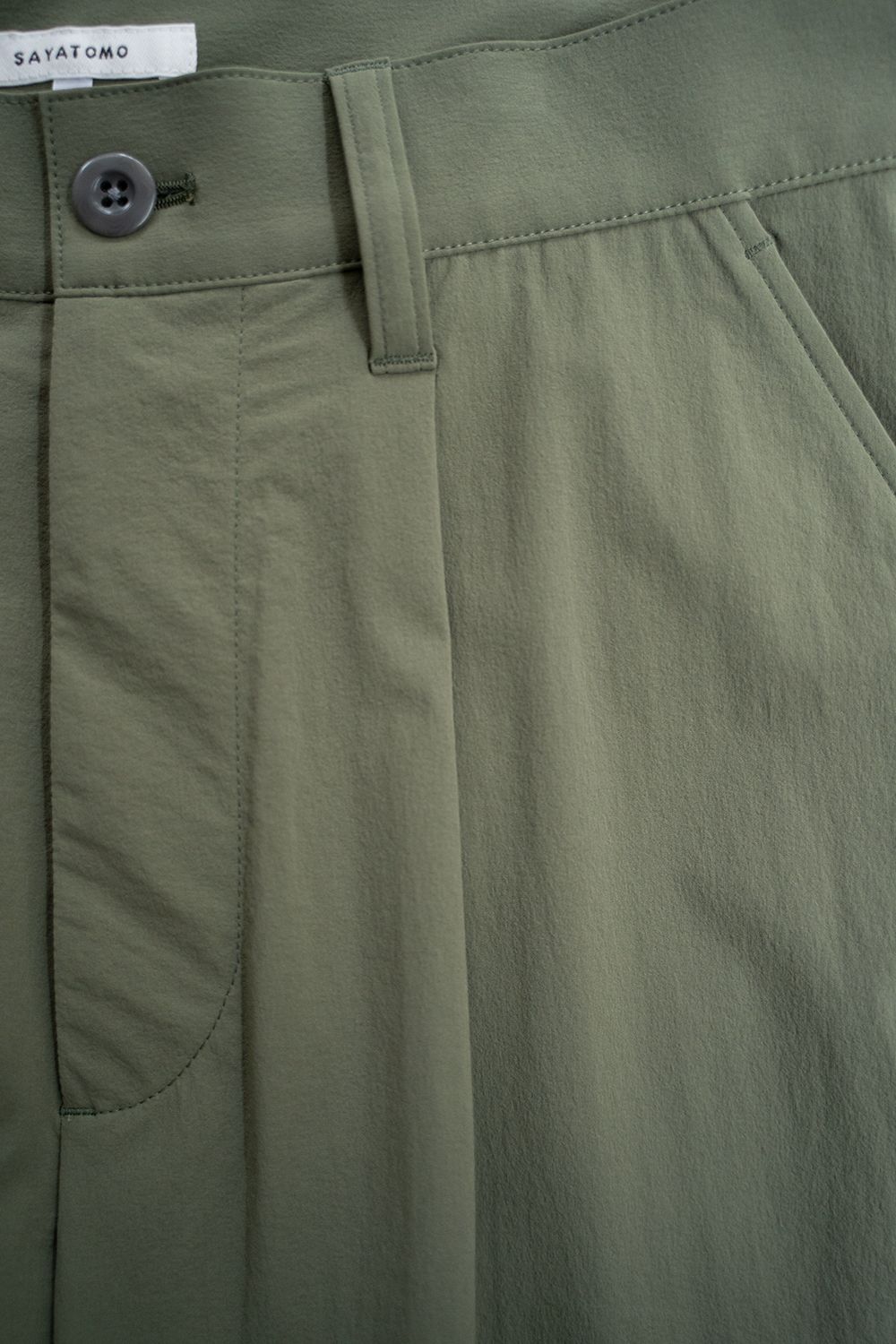 【25SS】1-Tack Nylon Trousers/1タックナイロントラウザーズ(KHAKI)