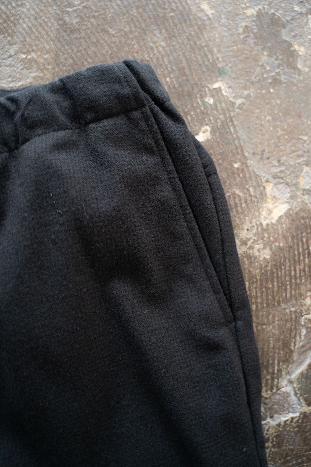 【ラスト1点】【24AW】ウール×コットンイージーパンツ(BLACK NAVY)