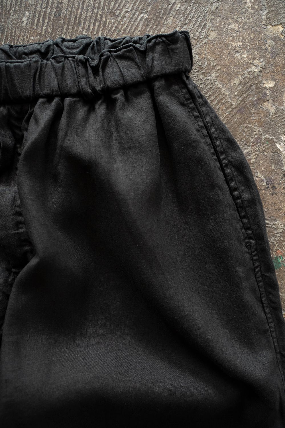 大麻ワイドパンツ(黒)