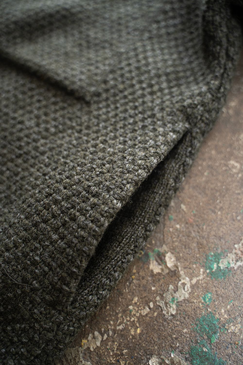 【25AW】5Gニットジップブルゾン(MELANGE KHAKI)