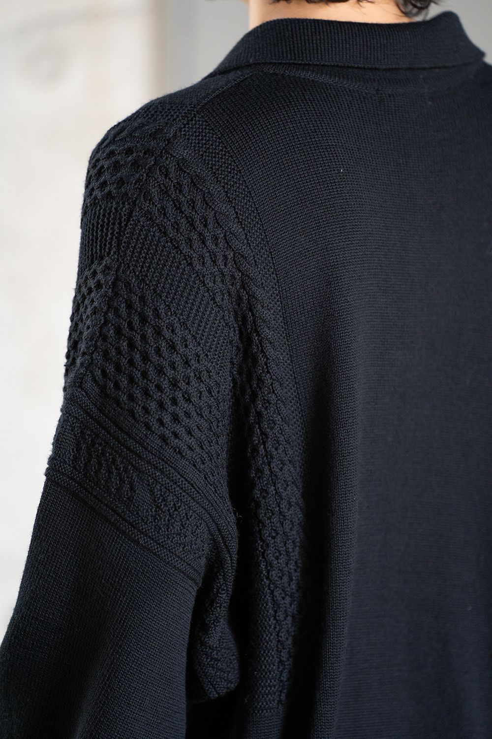 【ラスト1点】【24AW】Hatsuyuki Skipper Knit(BLACK)