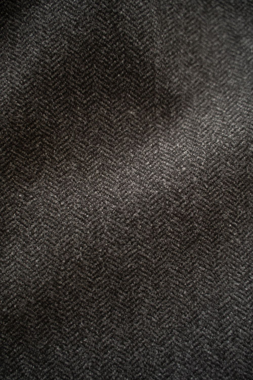 【26AW】2-Tack Herringbone Wide Slacks/2タックワイドスラックス(BLACK)