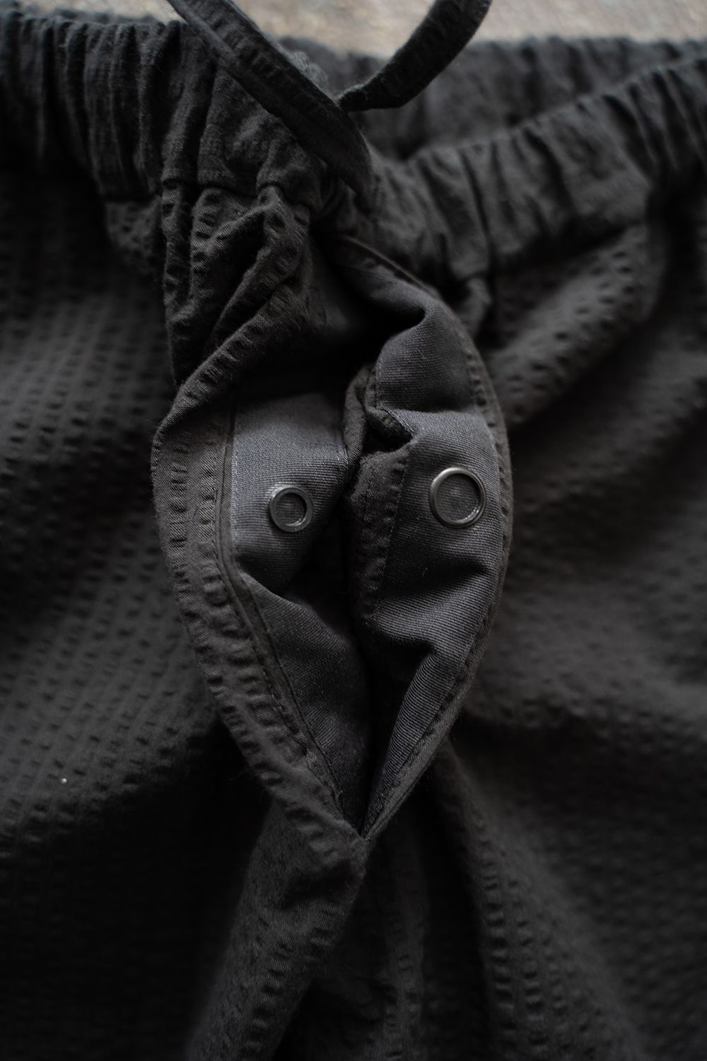 【25SS】"nite game"pajama(seersucker BLACK)【ユニセックス】【セットアップ】