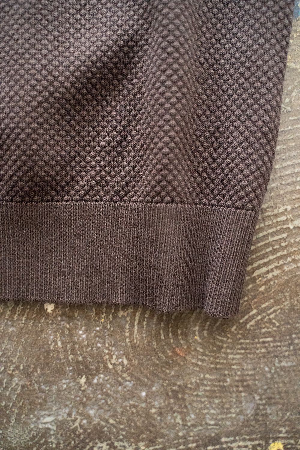【ラスト1点】コットン×シルクニットベスト(DARK BROWN)