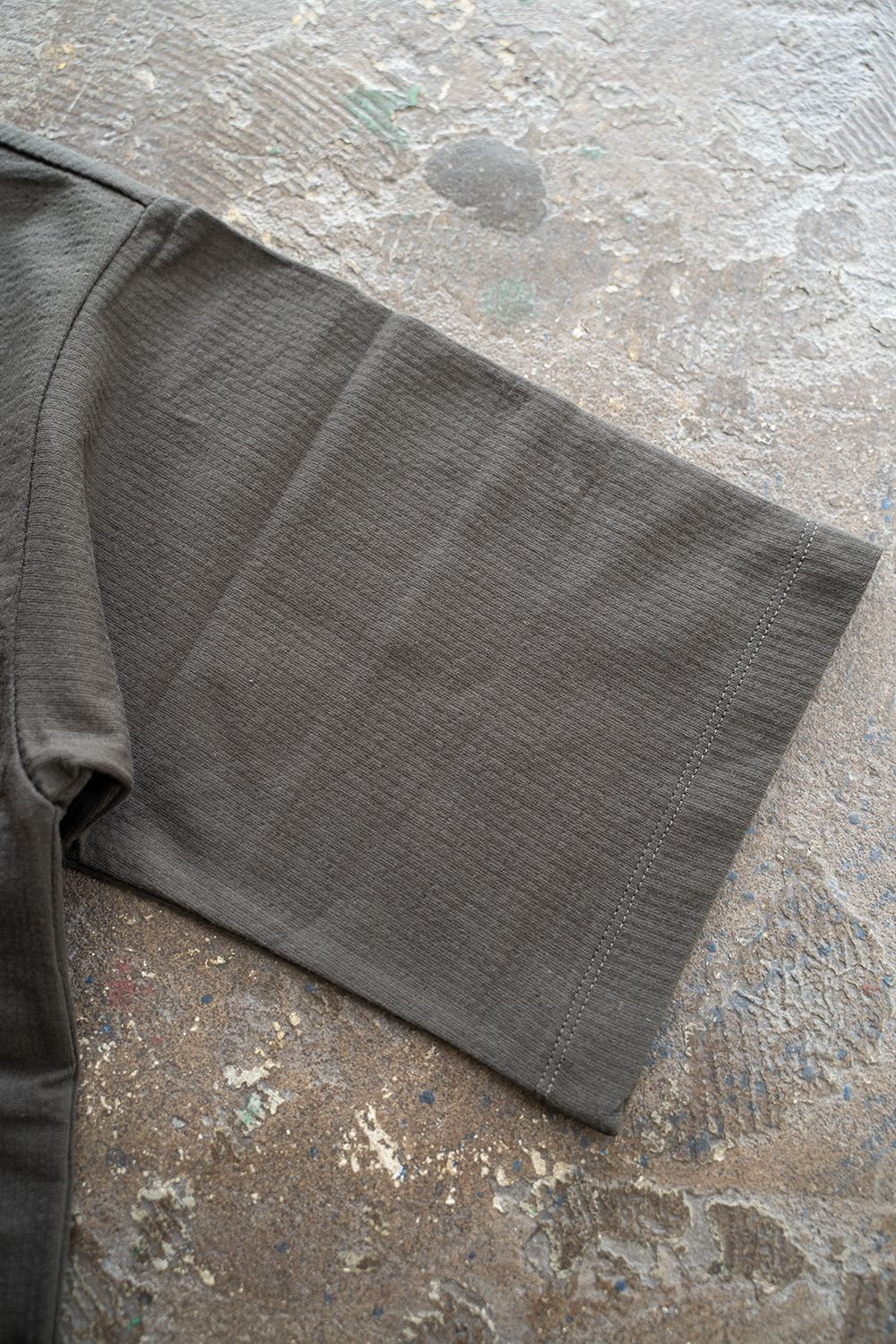 【ラスト1点】Shadow Stripe Mock Neck/シャドウストライプモックネックカットソー(CHARCOAL)
