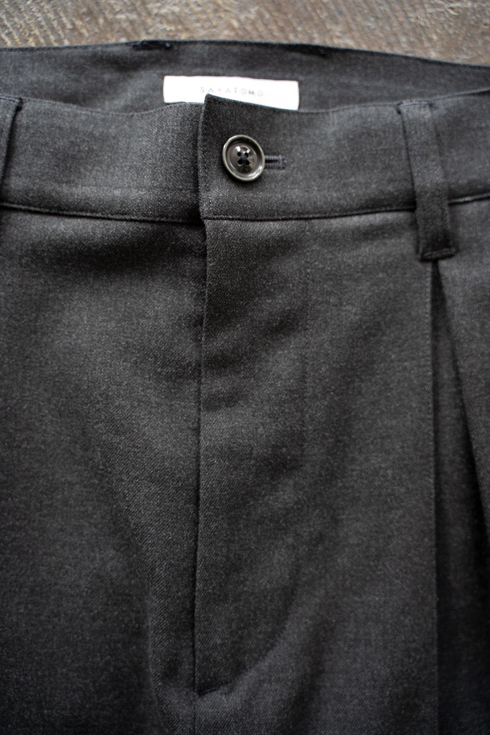 【25AW】2-Tack Slacks/2タックスラックス(CHARCOAL)